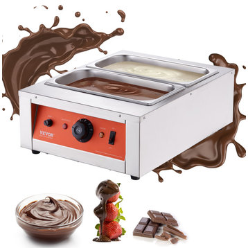 VEVOR Chocolate Tempering Machine Chocolate Melting Pot 17.6 Lbs 2 Tanks