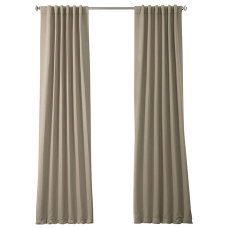 Classic Taupe Room Darkening Curtain, Set of 2, 50"x96"