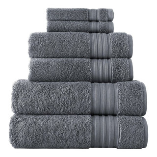 Antimicrobial Organic Cotton Ivory Bath Towels, Set of 6