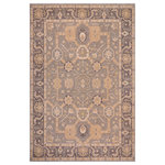 Bareens Designer Rugs - Classic Ziegler Warren Gray Gray Hand-Knotted Wool Rug - 8'11'' x 11'9'' - Enhance the ambiance of your home with this magnificent Persian-influenced Turkish hand-knotted rug made by skilled artisans capable of creating the most exceptional vegetable dyes and hand-spun wool. This exquisite handmade rug is a one-of-a-kind Peshawar Kafkaz, otherwise identified as Chobi, Chobi Peshawar, Oushak, or Ziegler rug. These handmade rugs are crafted in Pakistan utilizing superior-quality wool imported from Australia, New Zealand, and Korea in two types of weaves: the Persian weave and the Mori weave. This rug is meticulously crafted by hand using the finest natural vegetable dyes extracted from local plants. The artisans use a blend of hand-spun local and fine merino wool, resulting in a rug with a compelling texture, higher lanolin content, and longer staple. The artisans occasionally incorporate natural or artificial silk into the pile to enhance specific motifs. The finished product is an awe-inspiring execution of flawless design and an understated palette that exudes elegance.