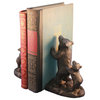 Bear Family with Cubs Bookends Figurine - Metal - Cast Iron - Pair