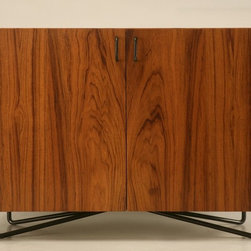 Custom 1940's Inspired Teak Vanity or Buffet - Bathroom Cabinets