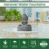 20.5" Buddha Head Indoor/Outdoor Garden Fountain, LED Lights Patio, Deck, Porch