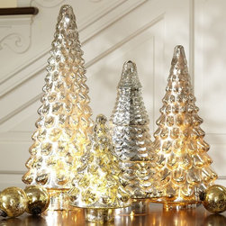 SILVER MERCURY GLASS TREES - Decorative Objects And Figurines
