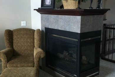 Living room - contemporary living room idea in Edmonton