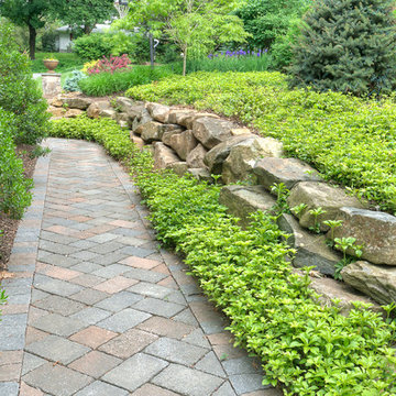 Paver Walkway in herringbone pattern