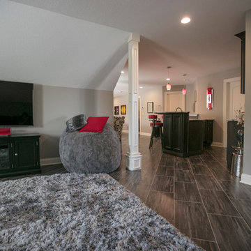 Second Story Addition - Family Room w/bar