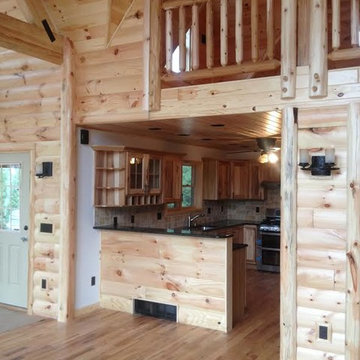 interior pictures of log paneling, and log siding