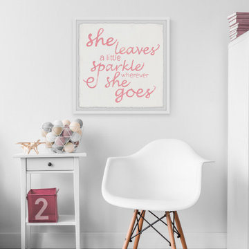 "She Leaves a Little Sparkle" Framed Painting Print