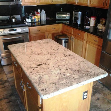 Kitchen Counters- Absolute Black & Salt & Pepper Granite