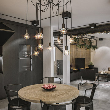 Modern loft interior in Kaunas