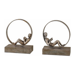 Lounging Reader Bookends - Bookends