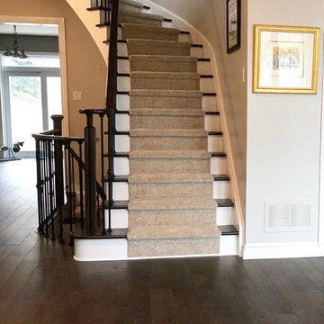 Wide Plank Oak Hardwood & Stairs
