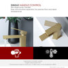 STYLISH Bathroom Faucet Single Handle Brushed Gold Finish, B-112G AVA