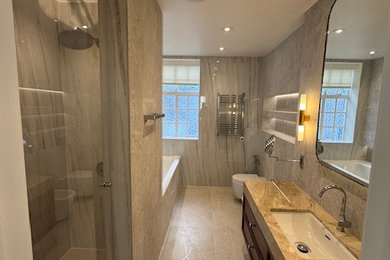 Design ideas for a modern bathroom in London.