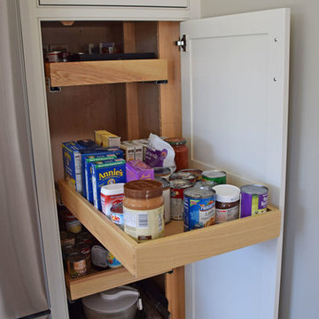 Corner cabinet and pullout options that Maximize Space