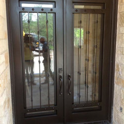 Davos Wrought Iron Double Door - Front Doors