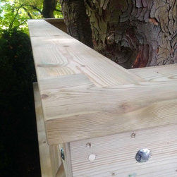 Kids Playground balustrade decking wrapping 4 trees - Garden Playhouses