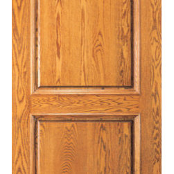 Home Mahogany Wood Arch 2 Panel Traditional Colonial Single Door - Front Doors