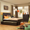 Standard Furniture Hideout 3-Piece Panel Bedroom Set with Trundle in Warm Dark