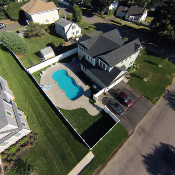 A 40 foot Fiberglass Pool in a Small Yard