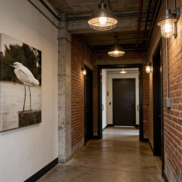 Aged and Colorized Snowy Egret on Pillar Industrial/Urban Wall Art
