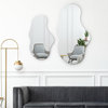 Asymmetrical Mirror, Decorative Irregular Cloud Mirror, White, 46x26