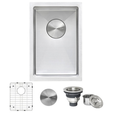 Ruvati 12 inch Undermount Bar Prep Tight Raduis 16 Gauge Kitchen Sink Stainless