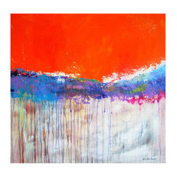 Sunset Abstract Original Art Canvas - Products