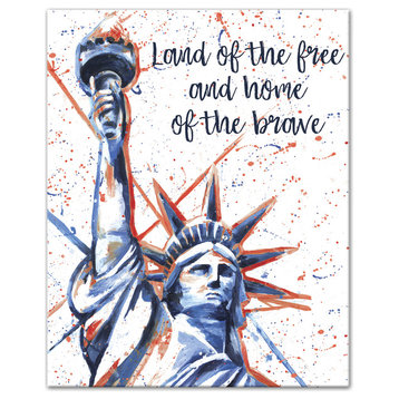 Land of the Free and Home of the Brave 16x20 Canvas Wall Art