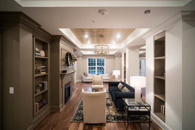 Living room - transitional living room idea in Charlotte