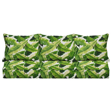 Green Outdoor Corded Deep Seating Sofa Pillow and Cushion Set, 23x25x5