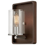 HInkley - Hinkley Eton 1-Light Sconce, Dark Walnut - Polished but not pretentious. Classy but not flamboyant. Eton unites Dark Walnut and Polished Nickel into a modern, clean sconce that is at home in any setting. An Etched Opal glass pillar is reminiscent of vintage column candles but with an updated feel.