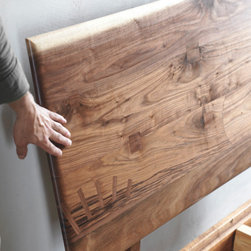 Walnut Stone Plinth Bed - Bed Frames