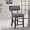 Lexicon Oxton Counter Height Dining Chair in Gray fabric (Set of 2)