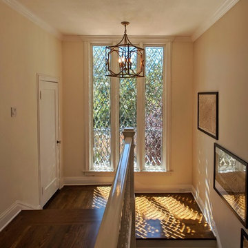 Beveled Diamond Stairwell Windows - Style Guide - Beveled Glass