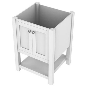 Alya Bath Wilmington 23"W Wood Vanity with No Top in White Finish
