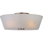 Maxim Lighting International - Finesse 3-Light Flush Mount, Satin Nickel - Shed some light on your next family gathering with the Finesse Flush Mount. This 3-light flush-mount fixture is beautifully finished in satin nickel with glass shades and will match almost any existing decor. Hang the Finesse Flush Mount over your dining table for a classic look, or in your entryway to welcome guests to your home.
