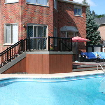 Some custom decks built by Hickory Dickory Decks using Armadillo decking.