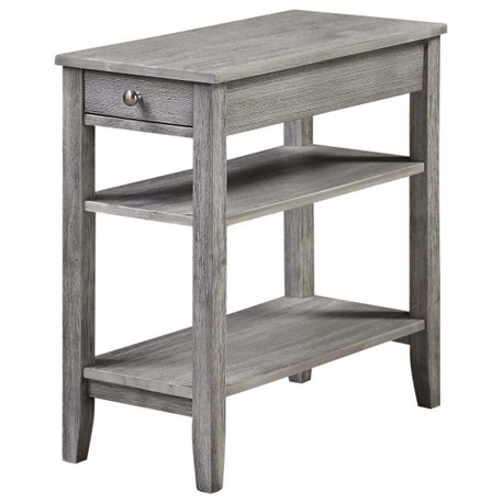 American Heritage 1 Drawer Chairside End Table With Shelves