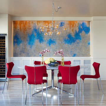 Colorful Modern Condo Dining