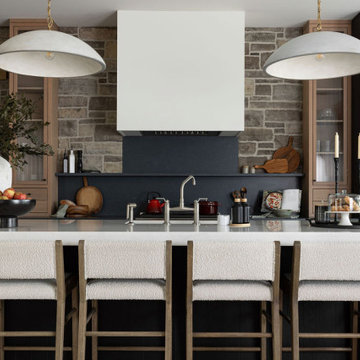 Timeless Luxury: Soapstone Countertops and Glass Panel Doors