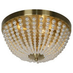 Dainolite - Dainolite DAW-143FH-AGB-WH Dawson - Three Light Flush Mount - 3 Light Incandescent Flush Mount Aged Brass Finish with Pearls   1 Year 360-�  8.00  Foyer/Hall/Bedroom/Living Room  Mounting Direction: Ambient  Assembly Required: Yes  Canopy Included: Yes  Shade Included: Yes  Canopy Diameter: 14 x 1  Dimable: YesDawson Three Light Flush Mount Aged Brass Pearl White Glass *UL Approved: YES *Energy Star Qualified: n/a  *ADA Certified: n/a  *Number of Lights: Lamp: 3-*Wattage:40w E12 bulb(s) *Bulb Included:No *Bulb Type:E12 *Finish Type:Aged Brass