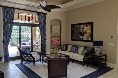 Living room - transitional living room idea in Miami