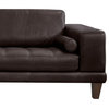 Armen Living Wynne Upholstered Modern Leather Sofa in Espresso