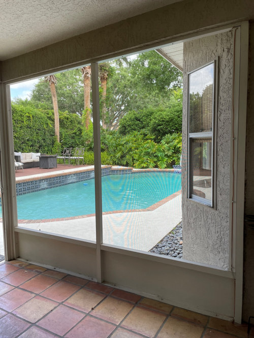 Ideas for updates screened porch aluminum knee wall