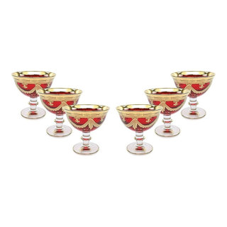 Interglass Italy Luxury Crystal Brandy Snifters, Vintage Design
