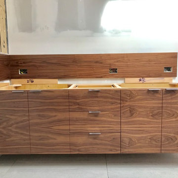 Custom Floating Walnut Vanity