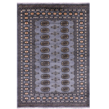 4' 2" X 5' 10" Silky Bokhara Hand-Knotted Wool Rug - Q21827