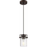 Nuvo Lighting - Nuvo Lighting 60/6731 Antebellum - 1 Light Mini Pendant - Antebellum; 1 Light; Mini Pendant Fixture; MahoganAntebellum 1 Light M Mahogany Bronze Clea *UL Approved: YES Energy Star Qualified: n/a ADA Certified: n/a  *Number of Lights: Lamp: 1-*Wattage:60w A19 Medium Base bulb(s) *Bulb Included:No *Bulb Type:A19 Medium Base *Finish Type:Mahogany Bronze